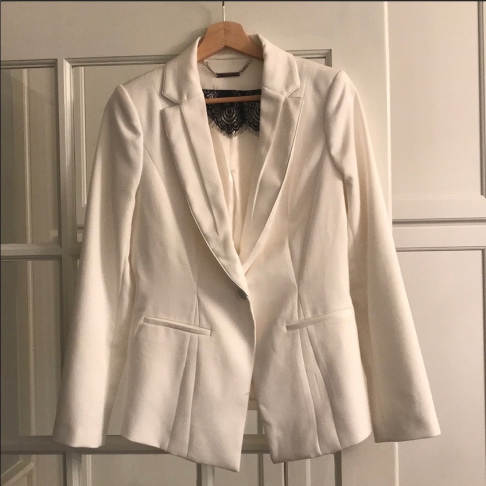White House Black Market White Blazer